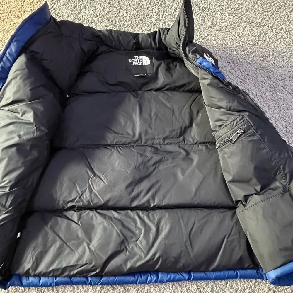 The North Face 1996 Retro Nuptse Vest Men Size Large Blue Black 700 Down NWT